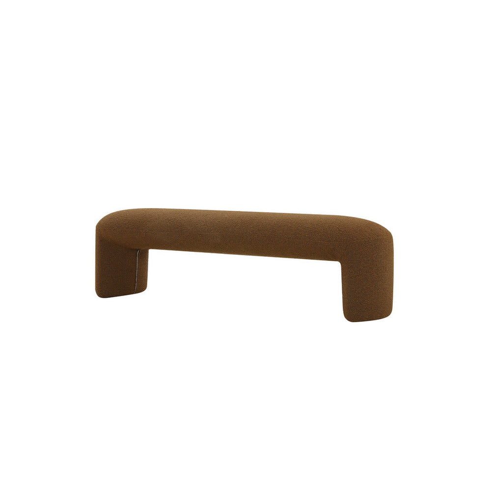 1.5m Long Ottoman Bench | Brown Boucle | Myka Home - View 4