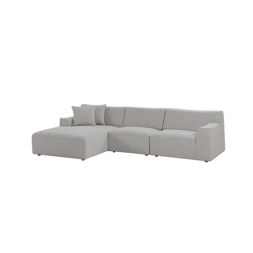 3 Seater Left Chaise Sofa | Clay Grey | Myka Home
