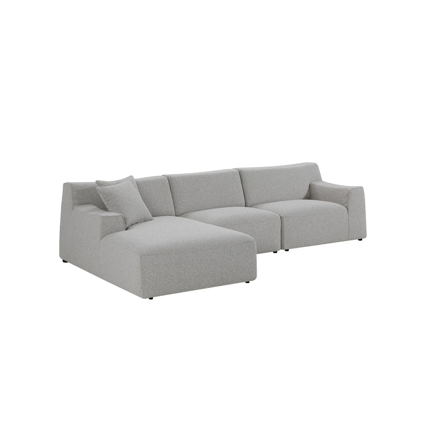 3 Seater Left Chaise Sofa | Clay Grey | Myka Home - View 4