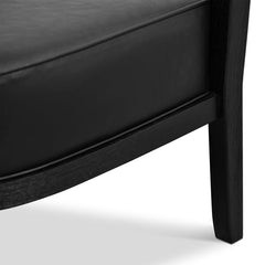 CLC8756-CH PU Armchair - Full Black