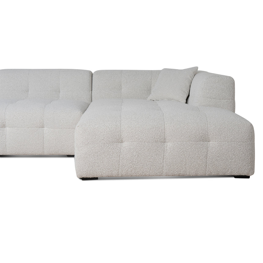 4 Seater Right Chaise Sofa | Pearl Boucle | Myka Home - View 9