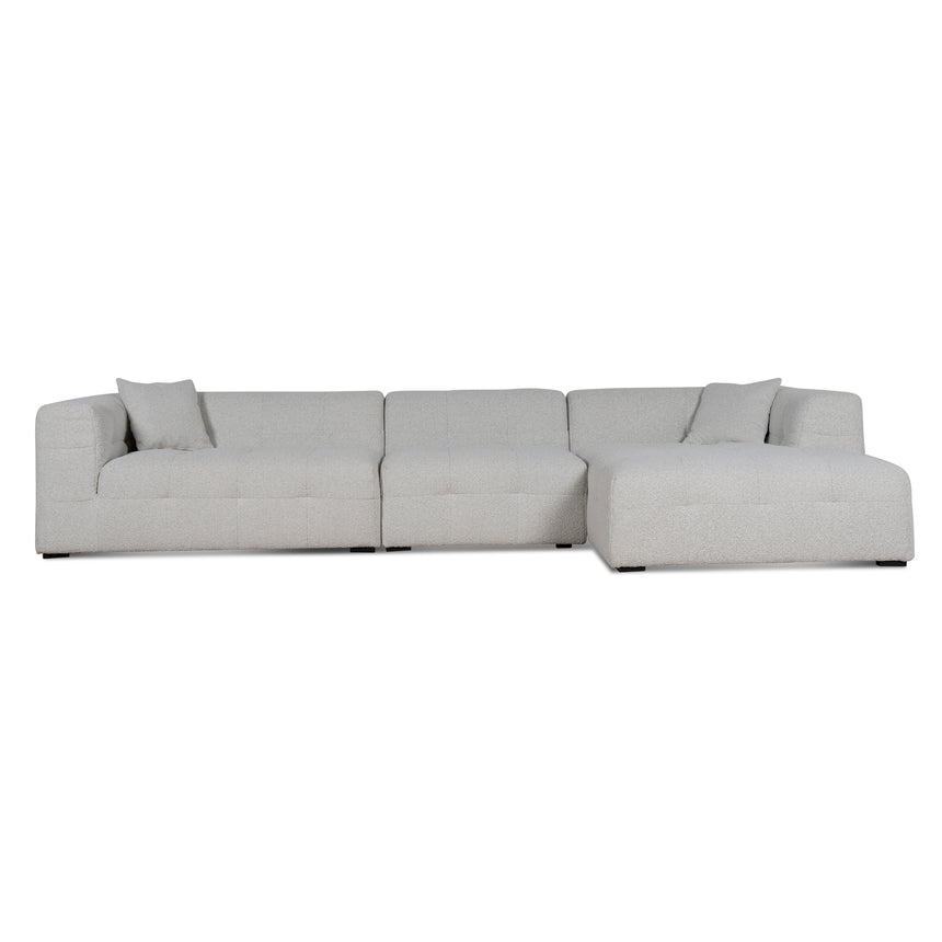 4 Seater Right Chaise Sofa | Pearl Boucle | Myka Home - View 2