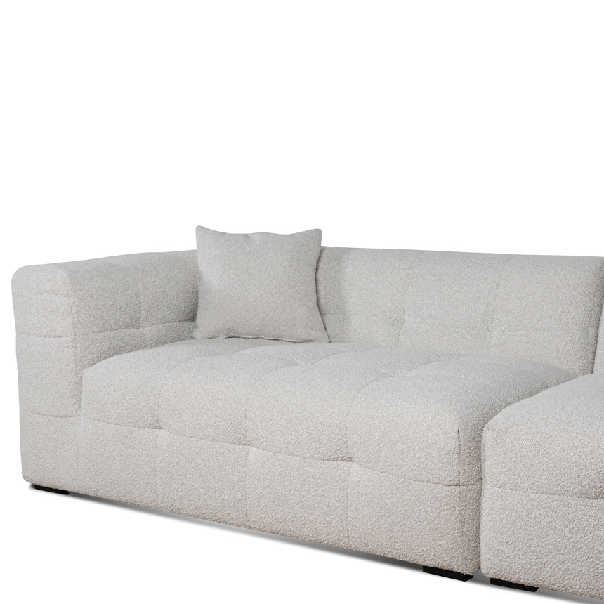 4 Seater Right Chaise Sofa | Pearl Boucle | Myka Home - View 5