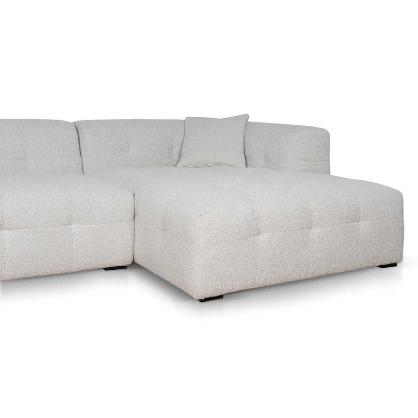 4 Seater Right Chaise Sofa | Pearl Boucle | Myka Home - View 8