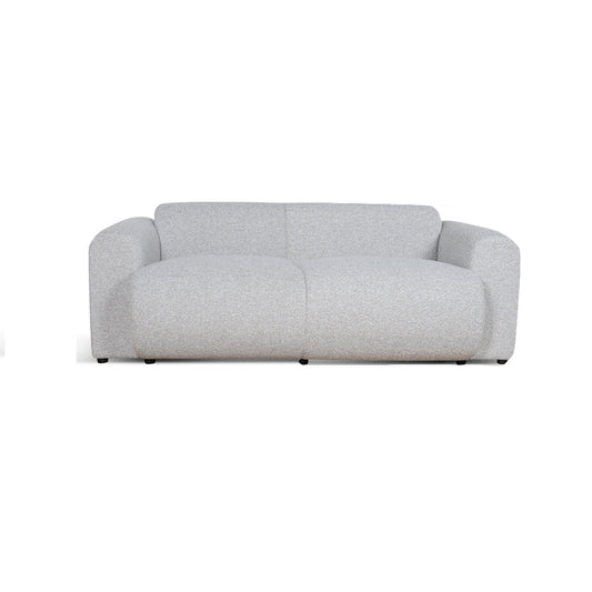 3 Seater Fabric Sofa | Silver Grey Boucle | Myka Home