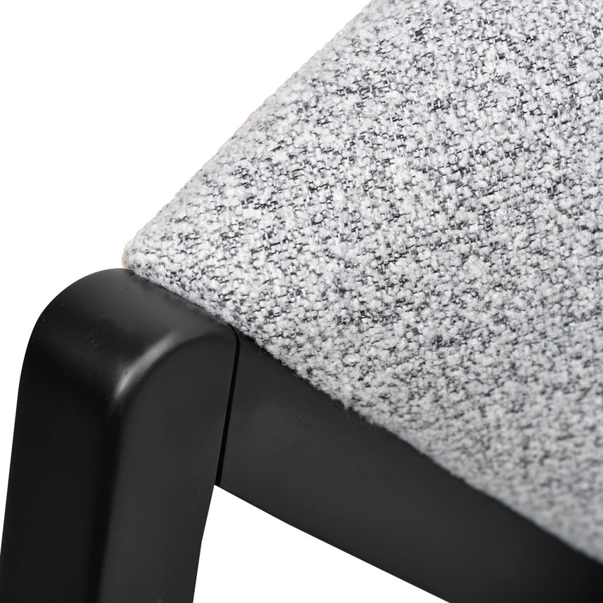 Fabric Armchair | Light Grey Fleck - Black Oak | Myka Home - View 9