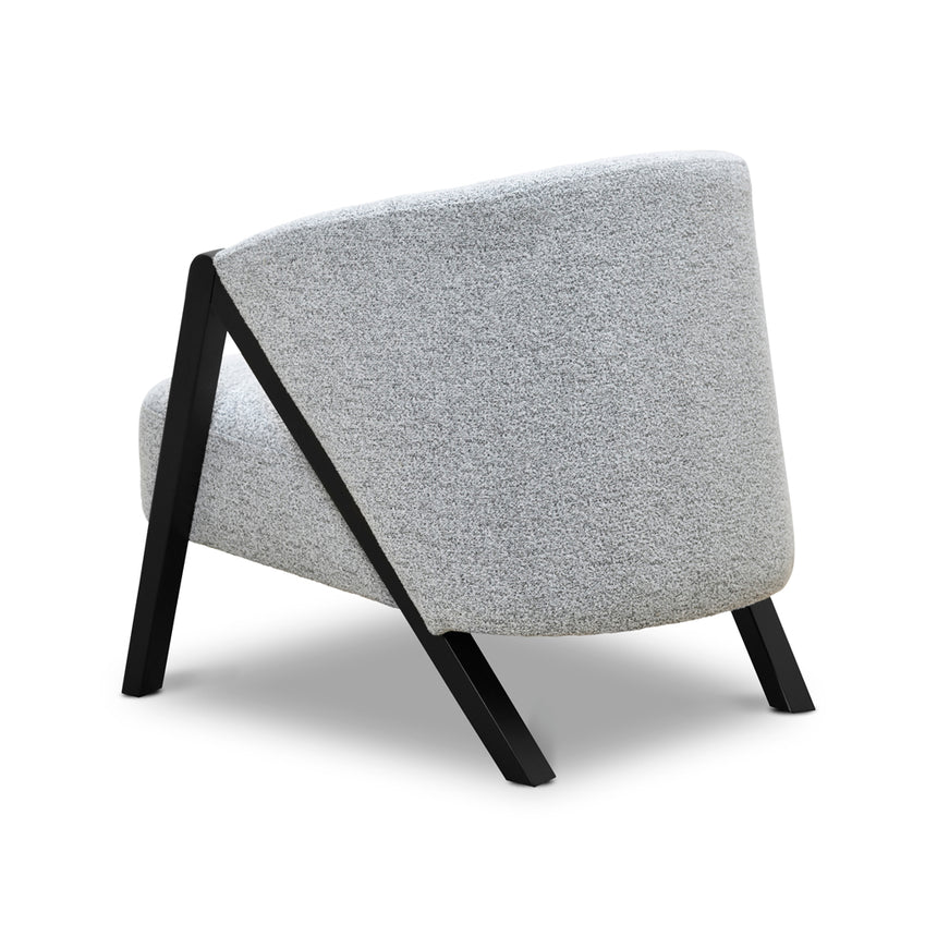 Fabric Armchair | Light Grey Fleck - Black Oak | Myka Home - View 6