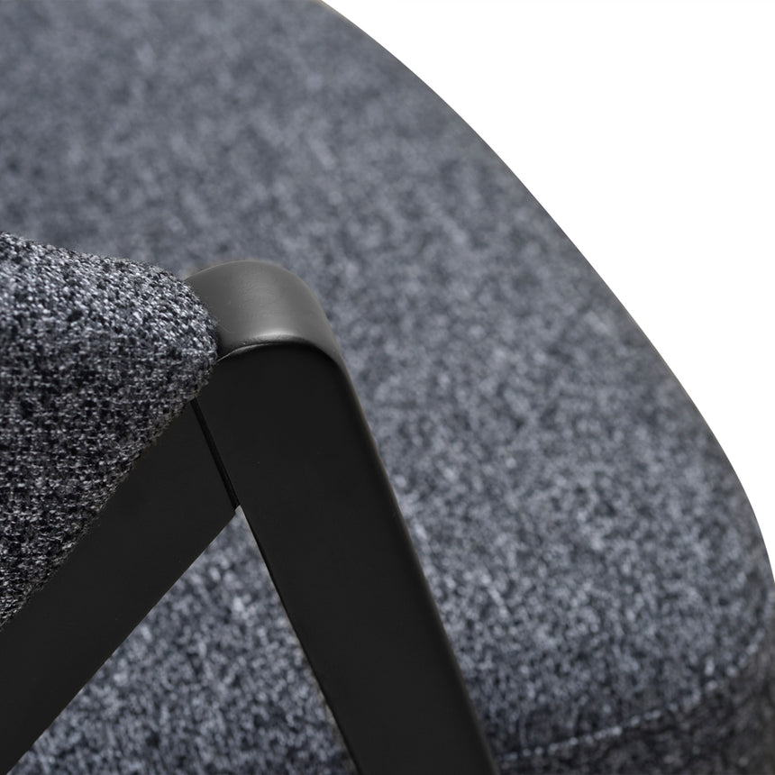 Fabric Armchair | Dark Grey Fleck - Black Oak | Myka Home - View 10