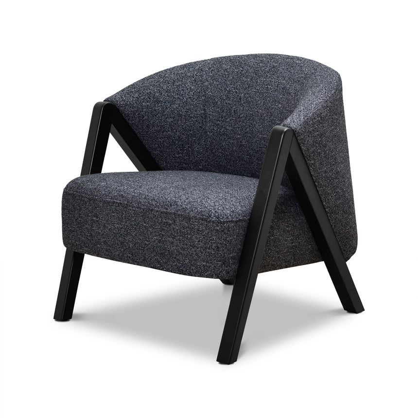 Fabric Armchair | Dark Grey Fleck - Black Oak | Myka Home