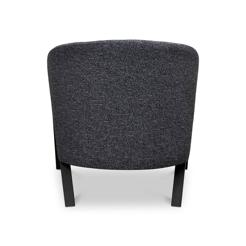 Fabric Armchair | Dark Grey Fleck - Black Oak | Myka Home - View 7