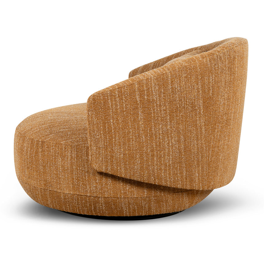 Swivel Armchair | Ginger Brown | Myka Home - View 3
