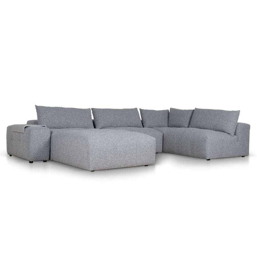 Right Chaise Fabric Sofa | Glacier Grey | Myka Home - View 2