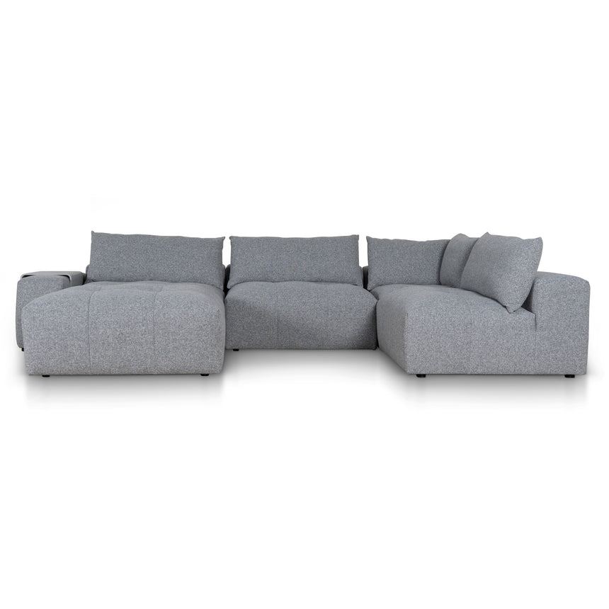 Right Chaise Fabric Sofa | Glacier Grey | Myka Home - View 3