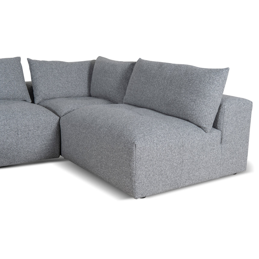 Right Chaise Fabric Sofa | Glacier Grey | Myka Home - View 12