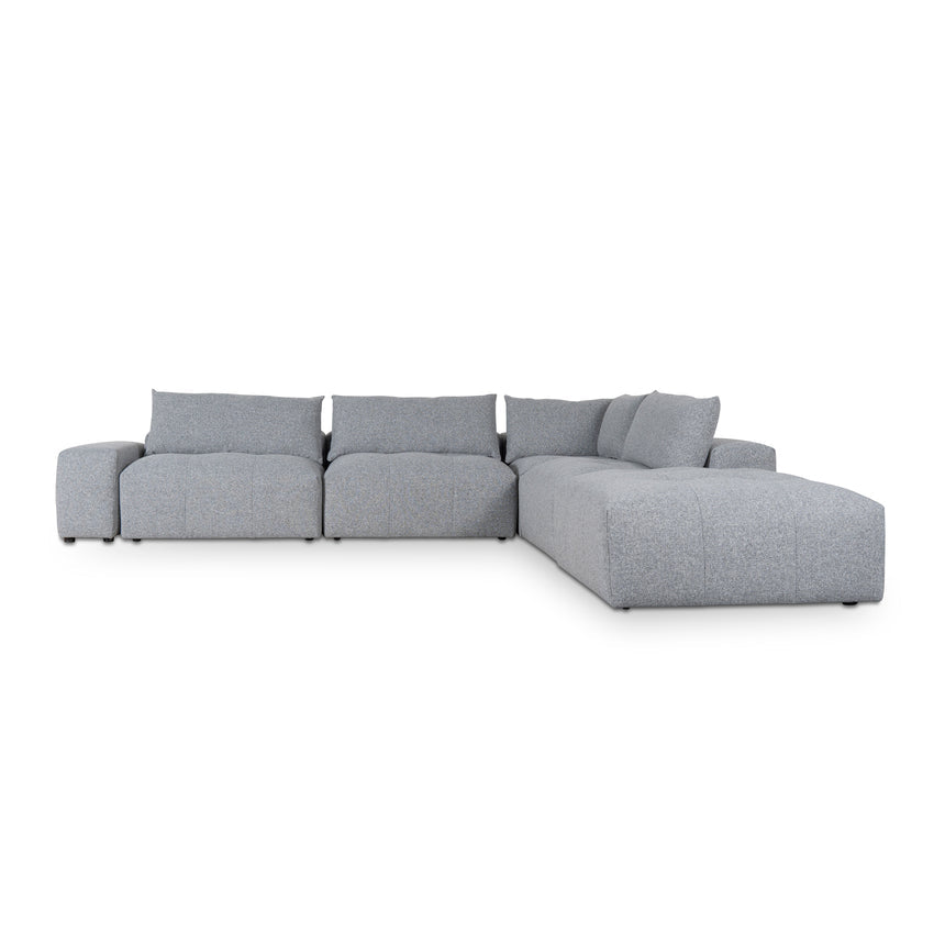 Right Chaise Fabric Sofa | Glacier Grey | Myka Home - View 4