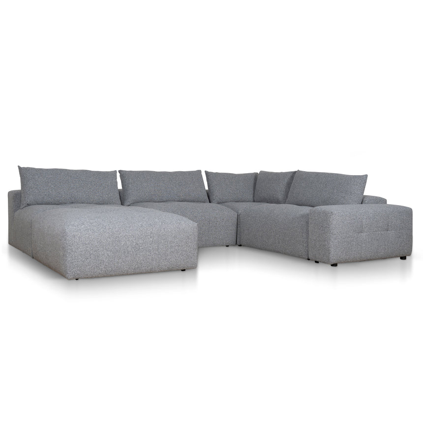 Right Chaise Fabric Sofa | Glacier Grey | Myka Home - View 5
