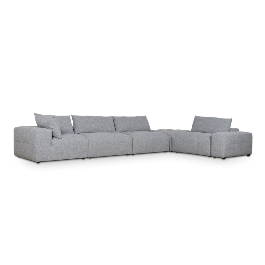 Right Chaise Fabric Sofa | Glacier Grey | Myka Home - View 7