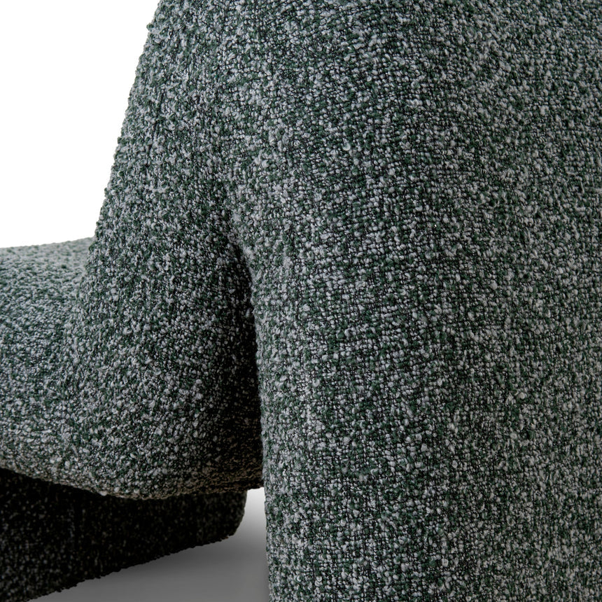 Fabric Lounge Chair | Green Boucle | Myka Home - View 11