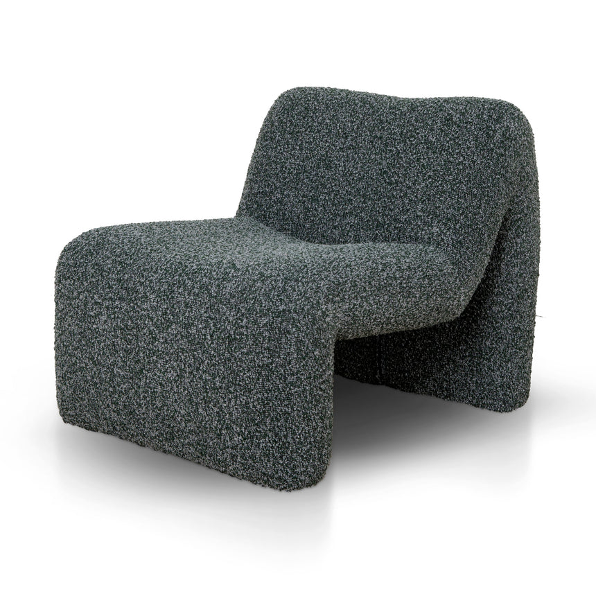 Fabric Lounge Chair | Green Boucle | Myka Home