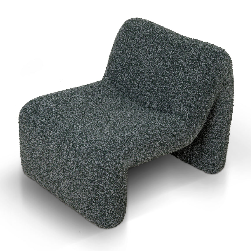 Fabric Lounge Chair | Green Boucle | Myka Home - View 6