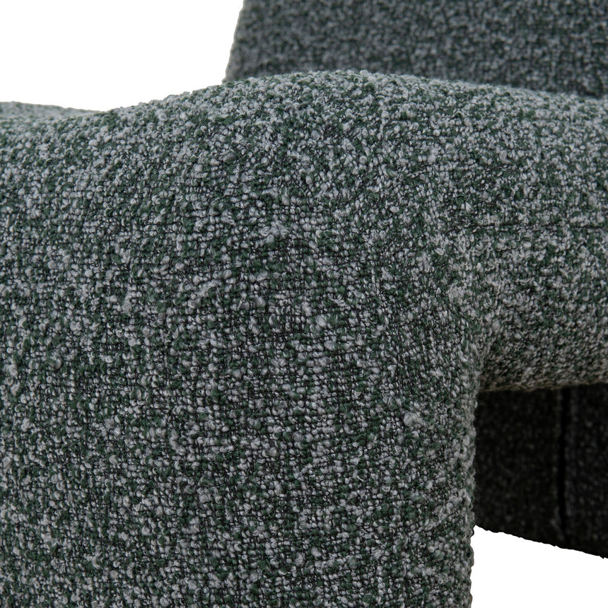 Fabric Lounge Chair | Green Boucle | Myka Home - View 8