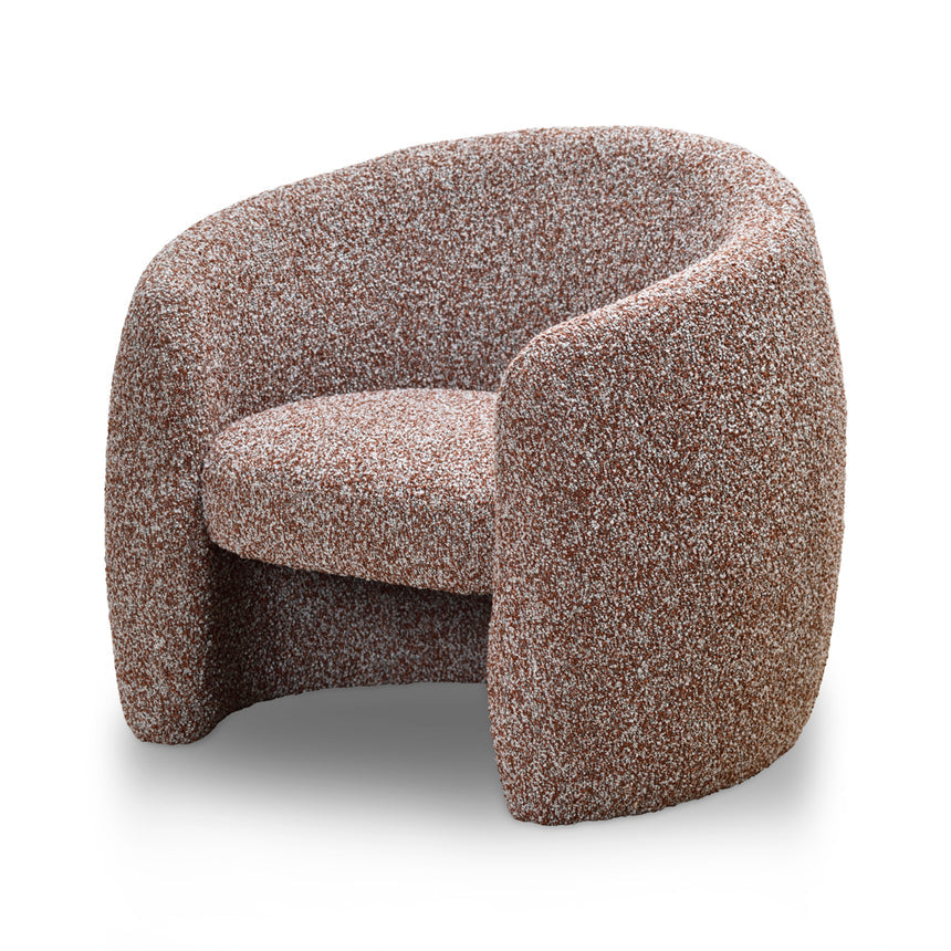 Armchair | Rustic Brown Boucle | Myka Home - View 3