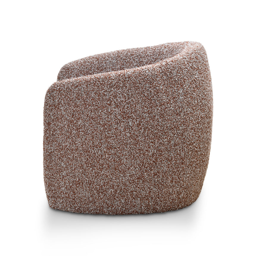Armchair | Rustic Brown Boucle | Myka Home - View 7