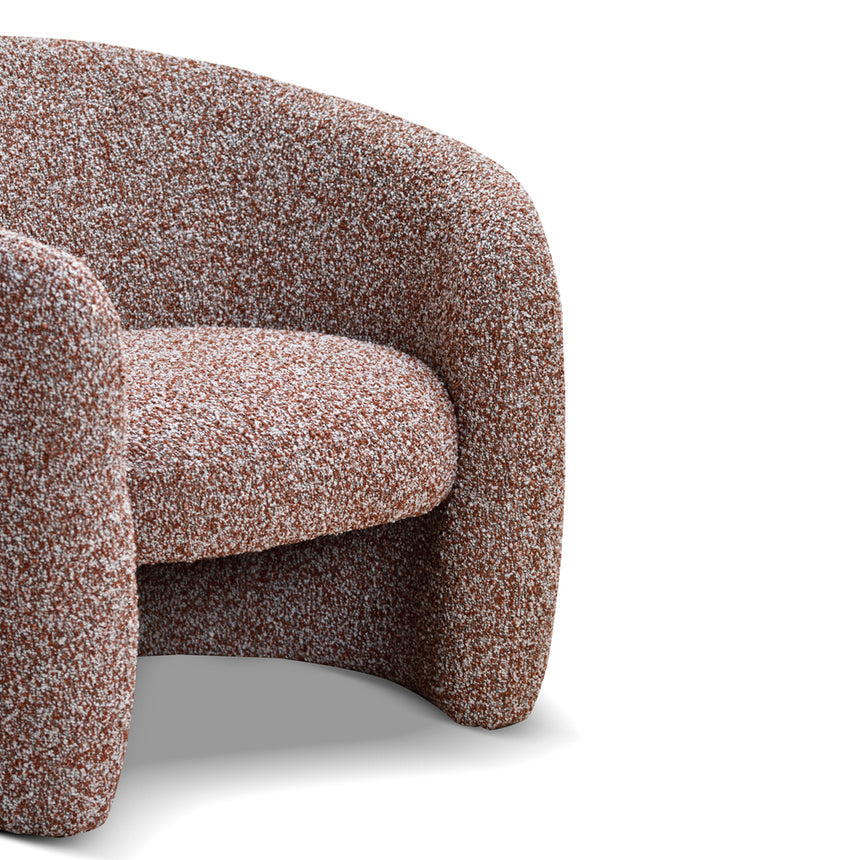 Armchair | Rustic Brown Boucle | Myka Home - View 8