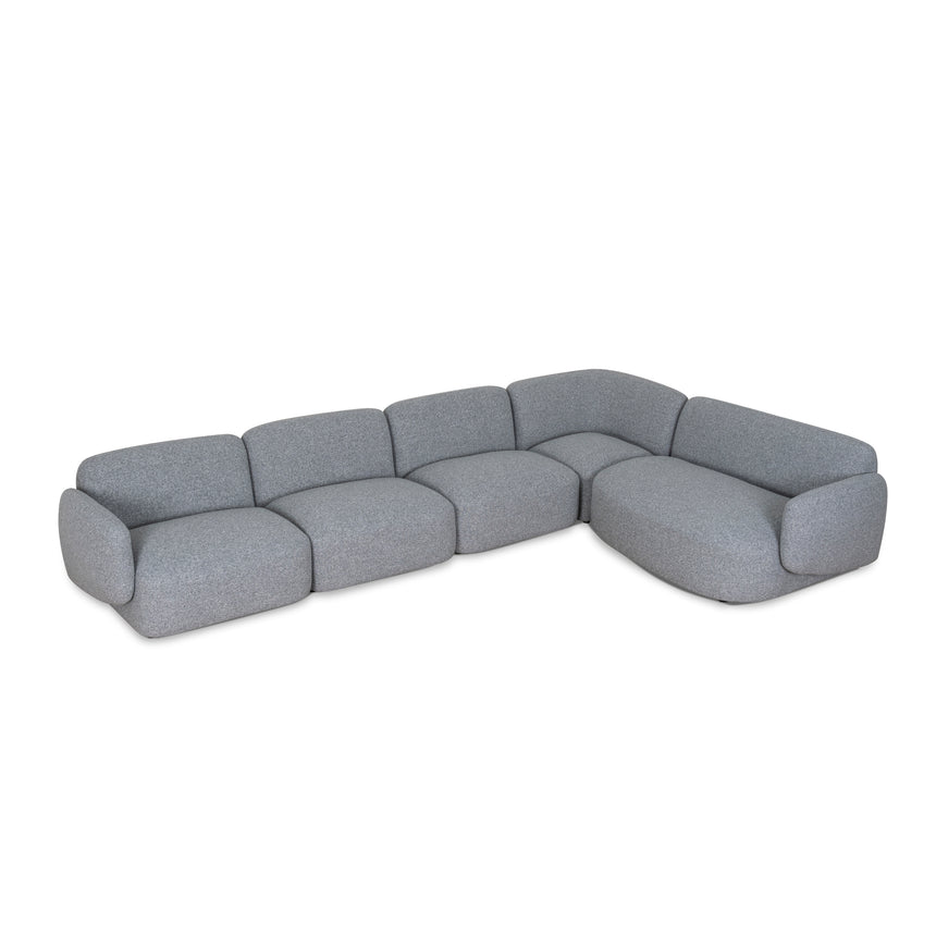Right Chaise Modular Sofa | Glacier Grey | Myka Home - View 3