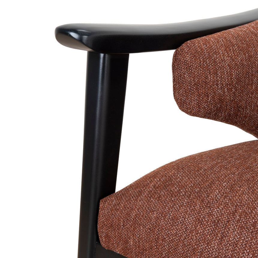 Fabric Armchair | Gingerbread Brown | Myka Home - View 12