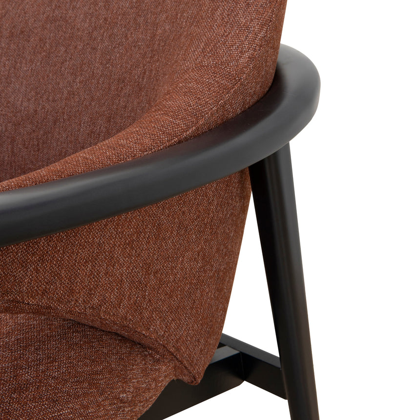 Fabric Armchair | Gingerbread Brown | Myka Home - View 13