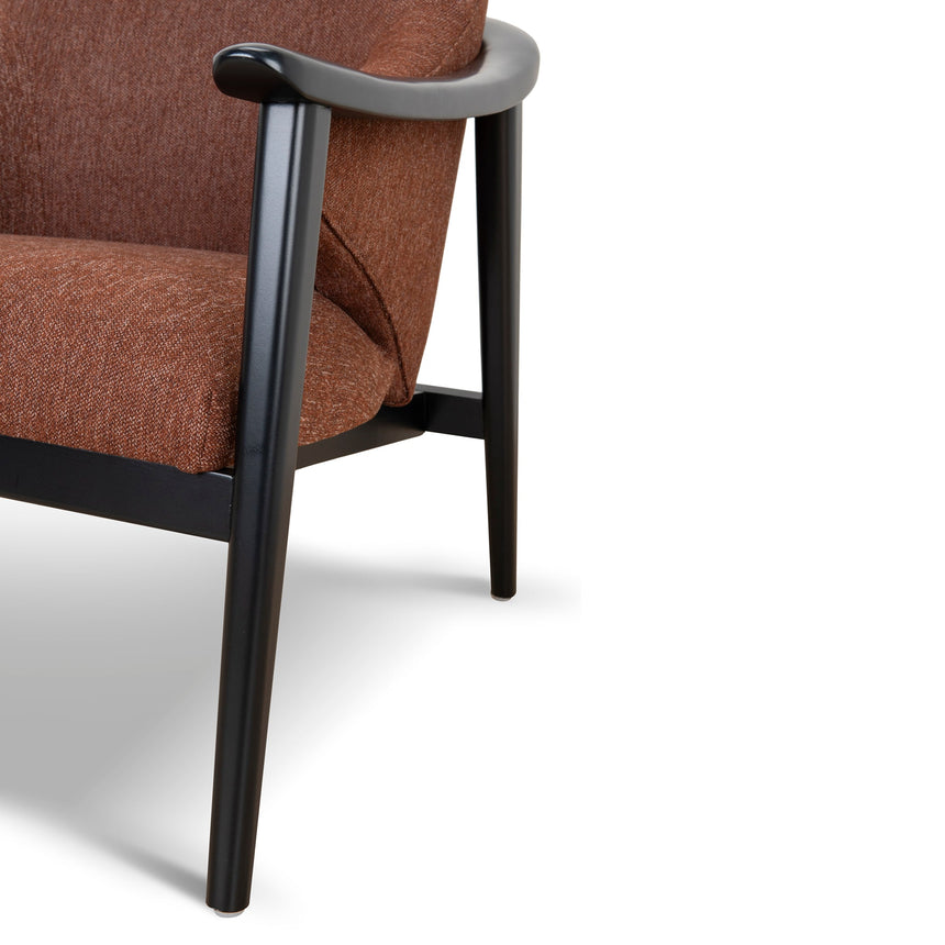 Fabric Armchair | Gingerbread Brown | Myka Home - View 9