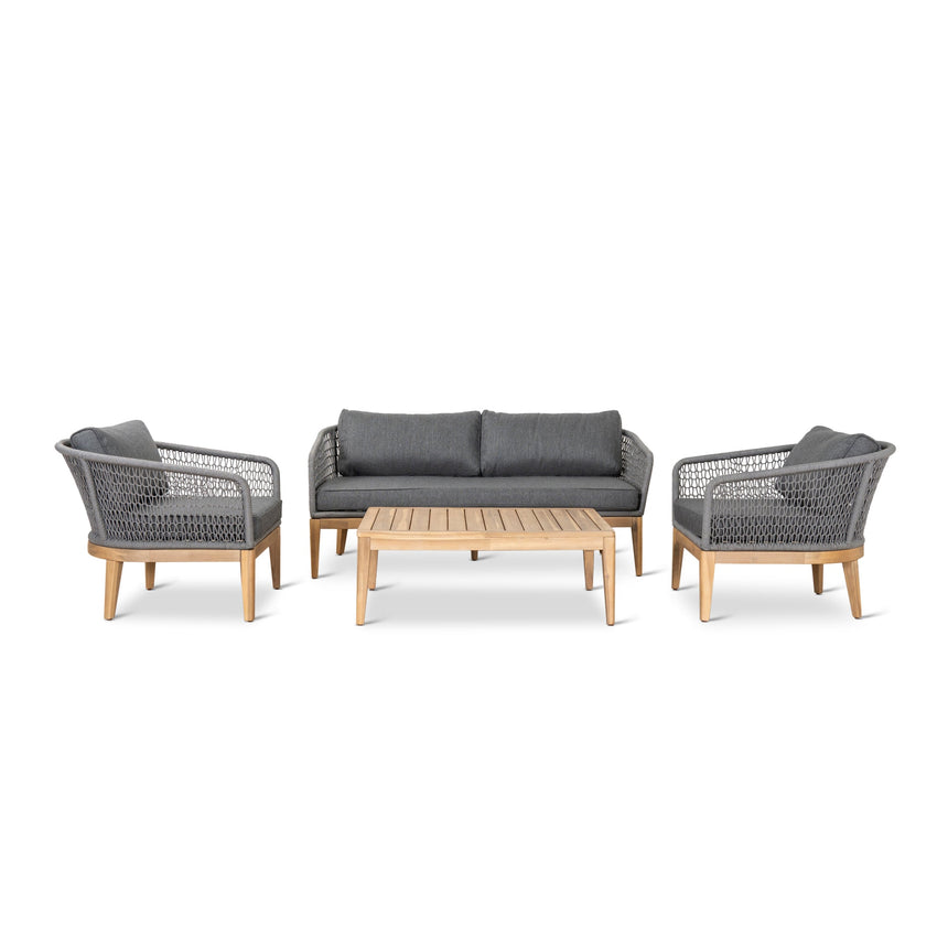 4pcs Outdoor Lounge Set | Grey | Myka Home - View 2