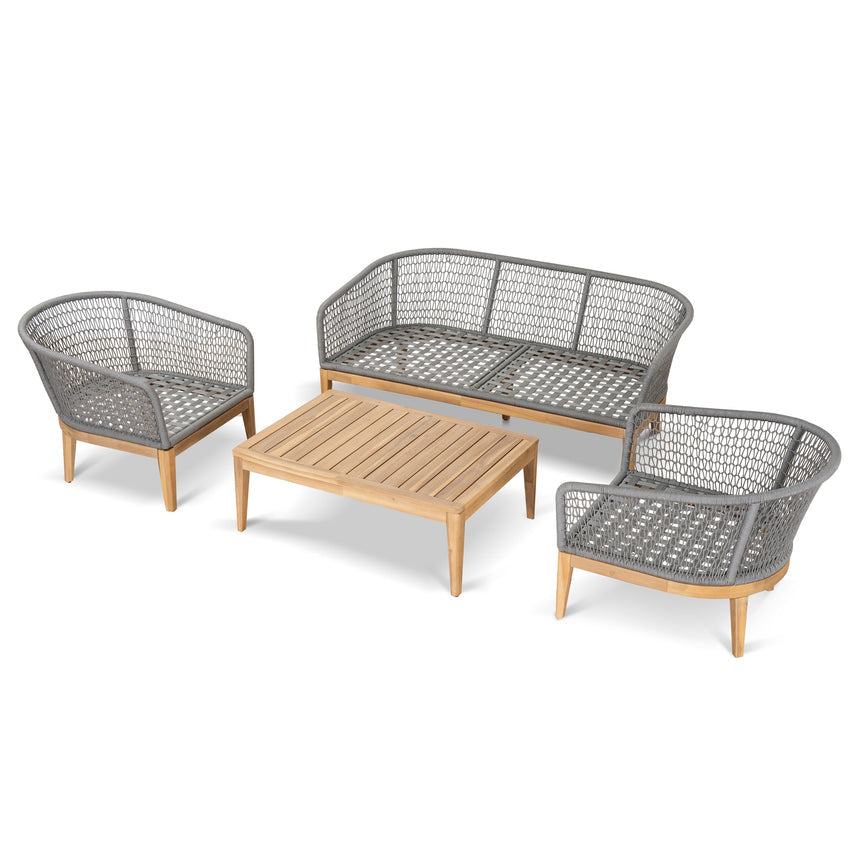 4pcs Outdoor Lounge Set | Grey | Myka Home - View 4
