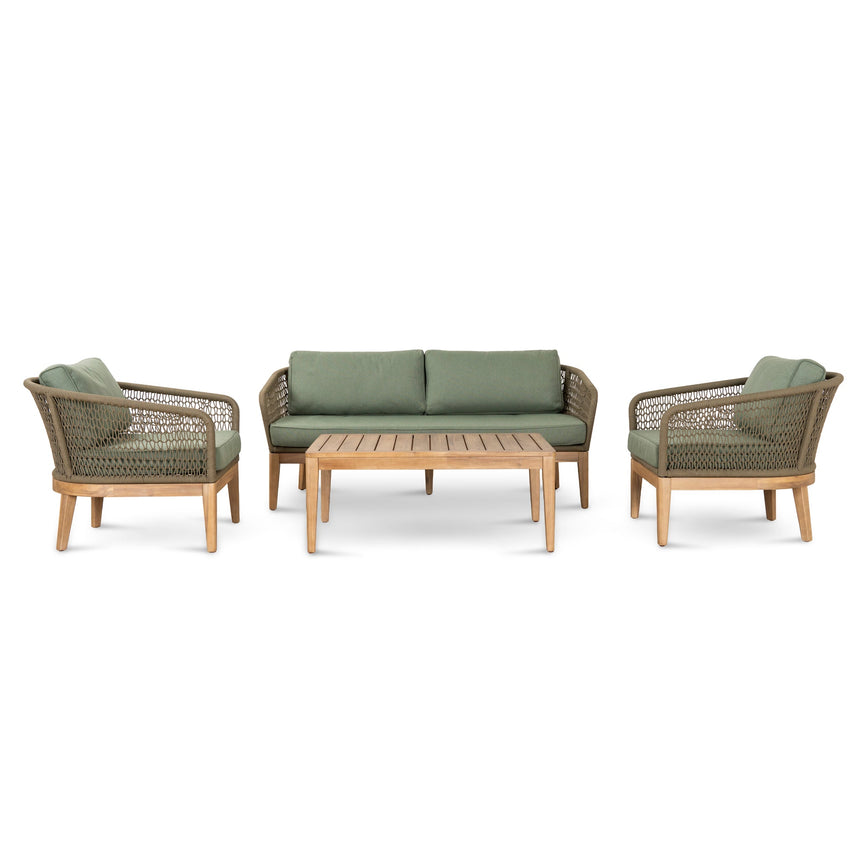 4pcs Outdoor Lounge Set | Royal Stone Green | Myka Home - View 2
