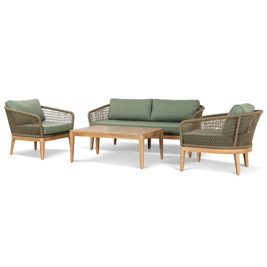 4pcs Outdoor Lounge Set | Royal Stone Green | Myka Home