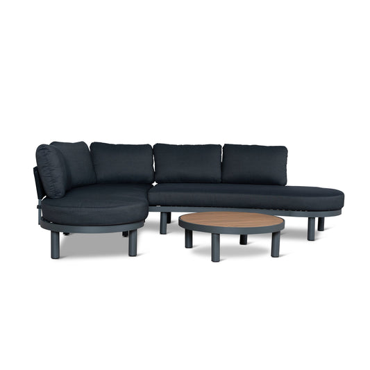 2pcs Outdoor Corner Lounge Set | Royal Dark Grey | Myka Home