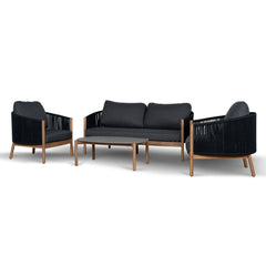 4pcs Outdoor Lounge Set | Anthracite | Myka Home