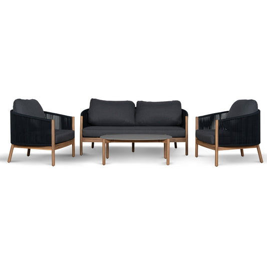 4pcs Outdoor Lounge Set | Anthracite | Myka Home
