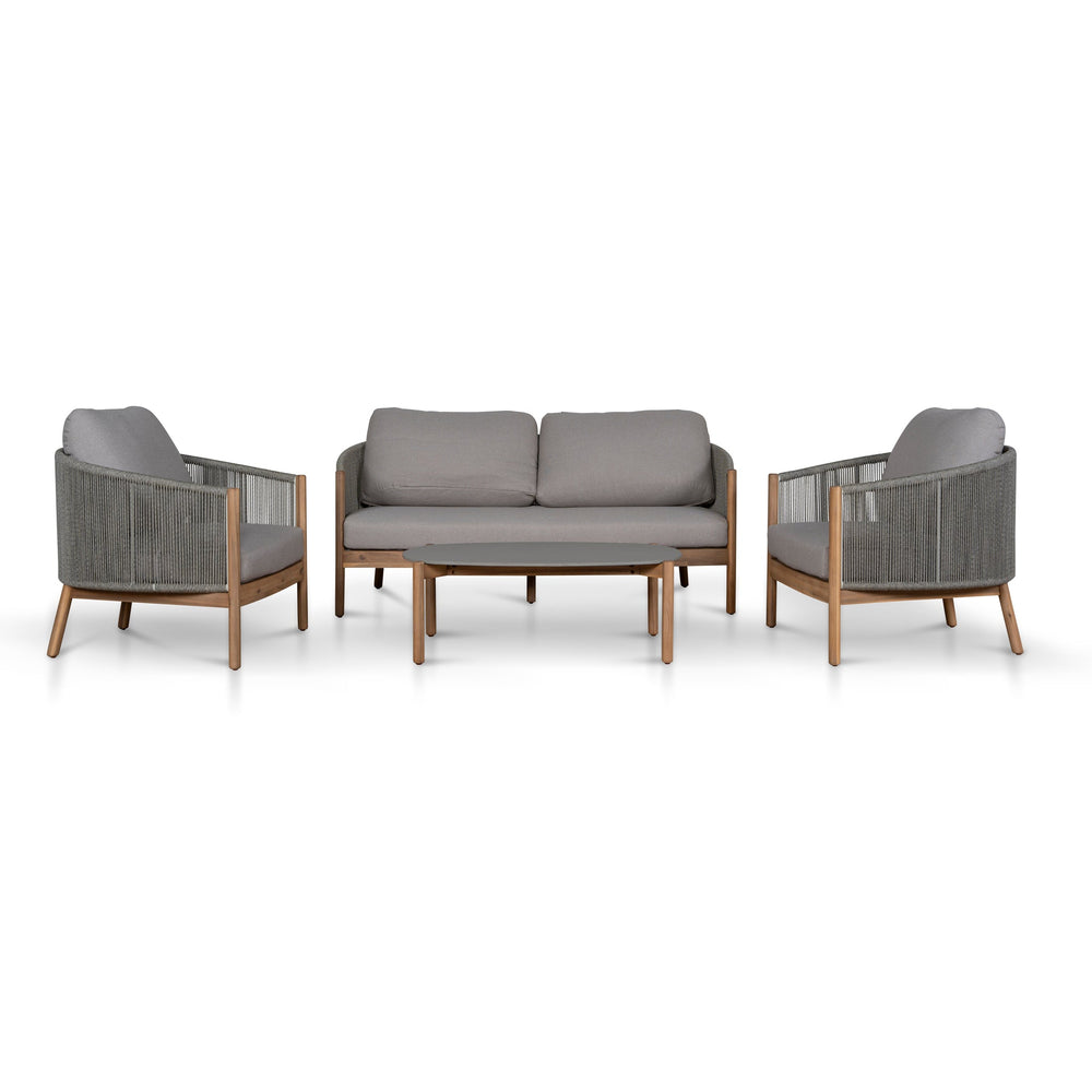 4pcs Outdoor Lounge Set | Light Brown | Myka Home - View 2