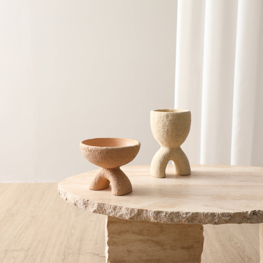 Coarse Grained Cement Pot B | Myka Home - View 5
