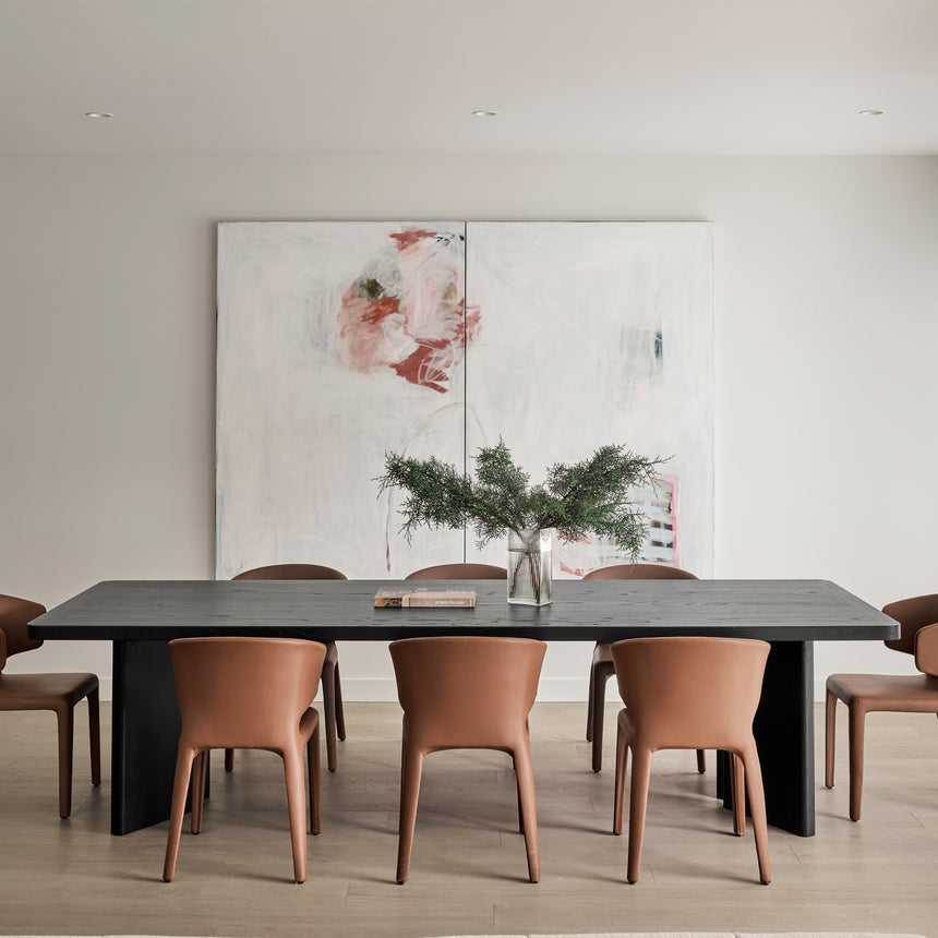 3m Elm Dining Table - Full Black - View 3