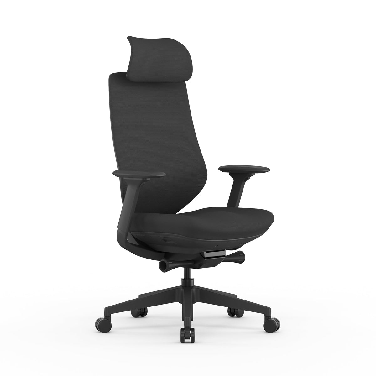 Mesh Office Chair | Full Black with Headrest | Myka Home