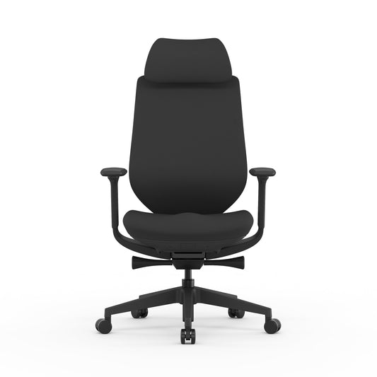Mesh Office Chair | Full Black with Headrest | Myka Home