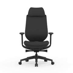 Mesh Office Chair | Full Black with Headrest | Myka Home