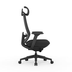 Mesh Office Chair | Full Black with Headrest | Myka Home