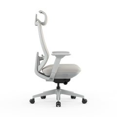 Mesh Office Chair | Light Grey with Headrest | Myka Home