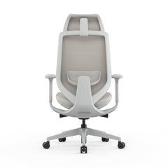Mesh Office Chair | Light Grey with Headrest | Myka Home