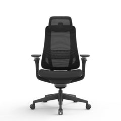 Mesh Office Chair | Full Black with Headrest | Myka Home