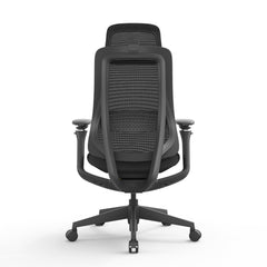 Mesh Office Chair | Full Black with Headrest | Myka Home